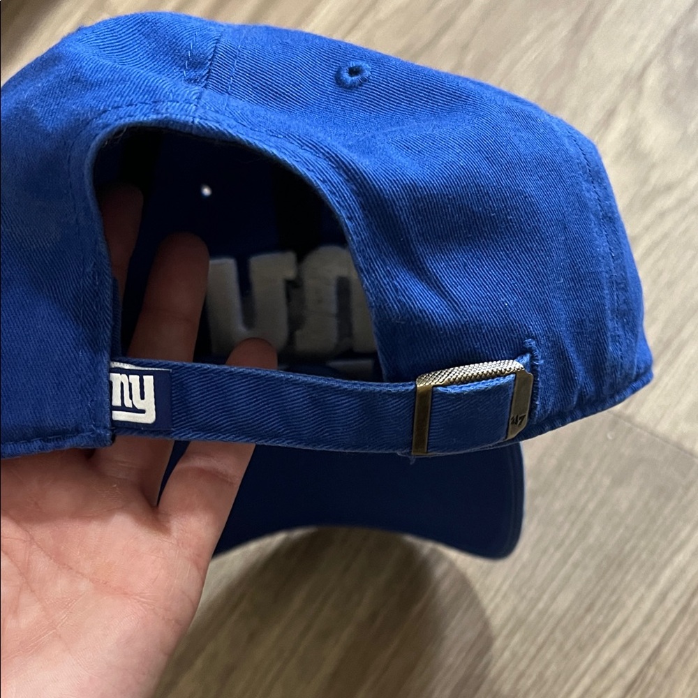 Men’s NY Giants NFL ‘47 Brand Royal Blue Cleanup Adjustable Hat - Picture 6 of 10